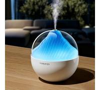 Volcano Humidificateur de paysage, 500 ml silencieux avec veilleuse pour chambre à coucher, maison, mini refroidisseur portable rechargeable pour bureau voiture