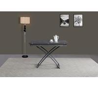 VOLERO' ;Table Transformable Peu encombrante, modèle Odisseo Medium, mécanisme Montants avec réglage millimétrique de la Hauteur. (Gris Ciment)