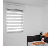 VOLET-MOUSTIQUAIRE.COM Store Jour Nuit L 32 cm x H 150 cm Gris sans perçage