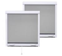 VOLET-MOUSTIQUAIRE Pack ECO de 2 moustiquaires Enroulables ALU H145 cm x L130 cm Blanc