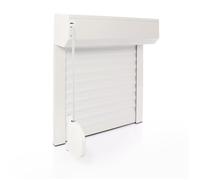 Volet Roulant Manuel Sangle Ajustable en Aluminium h100 x l80 cm- Coloris Blanc- Montage Facile , Pour Fenêtre