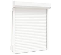 Volet roulant blanc 100 x 130 cm en aluminium polyuréthane avec volets à lamelles, protection solaire pour fenêtre, balcon, terrasse, maison, montage extérieur et intérieur