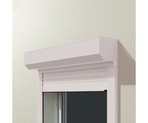 Volet roulant blanc similaire RAL 9010, extériéur, rectangulaire, aluminium, 800 x 800 mm ou sur mesure