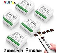 Volet roulant électrique pour porte de garage, interrupteur de rideau, télécommande 5CH, moteur de store électrique, technologie, 433 V, 110V, 16A, 220 Mhz 1 module