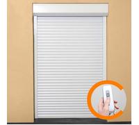 Volet roulant H220 cm x L120 cm PVC recoupable en largeur et hauteur - Manœuvre électrique radio - Coloris Blanc -
