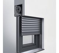 Volet roulant intégré, forme basique du caisson, en pvc, blanc, 80x80 cm ou sur mesure, isolation thermique