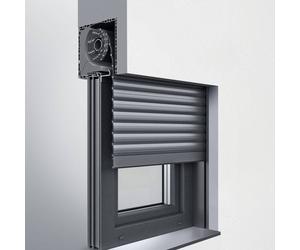Volet roulant intégré, forme basique du caisson, en pvc, blanc, 80x80 cm ou sur mesure, isolation thermique