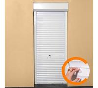 Volet Roulant Manuel PVC Blanc, 100 x 220 cm, Tirage Direct, Rénovation, Ajustable