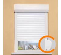 Volet Roulant PVC Recoupable, 120 x 120 cm, Manoeuvre Sangle, Blanc