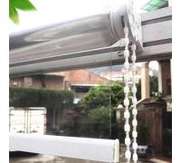 Volets Roulants Exterieur Pvc Transparent,Store Enrouleur Clairs et Étanche,Gazebo Balcon Porche Rideau de Séparation,Stores a Rouleaux en Plastique Lourd,Taille Sur Mesure,W×H-60×200cm/23.6×78.7in
