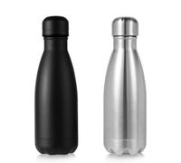 Volhoply Petite bouteille d'eau de 350 ml en acier inoxydable, sans BPA, bouteille d'eau isotherme à double paroi, garde au froid 24 heures et au chaud 12 heures pour sac à main pour enfants (assorti