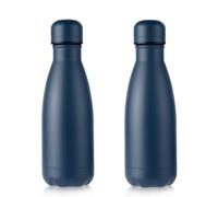 Volhoply Petite bouteille d'eau isotherme en acier inoxydable de 300 ml, sans BPA, double paroi, garde au froid pendant 24 heures et au chaud pendant 12 heures, pour sac à main d'enfants (Nvay, 2)
