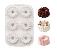VolksRose Moule Silicone Kouglof 6 Cavités 3 Designs - Antiadhésif Moule Gâteau pour Cake, Mousse, Gelée, Chocolat, Savon & Bougie - Idéal Pâtisserie Créative, Cadeau pour Fêtes et Anniversaires