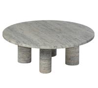 blomus Table basse Volos L Ø75 cm Silver Travertine
