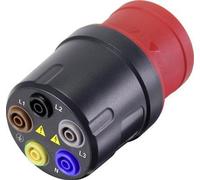 VOLTCRAFT Adaptateur de mesure [fiche CEE 16 A 5 pôles - prise 4 mm] VMA-3L 16 Gris foncé, rouge (VC-8466255)