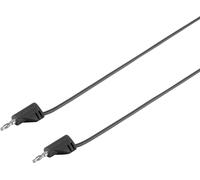 Cordon de mesure[Banane mâle 2 mm -Banane mâle 2 mm ] Ultra flexible 0.90 m noir MSB-2002.2 A