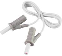 VOLTCRAFT Cordon de mesure de sécurité[Banane mâle 4 mm -Banane mâle 4 mm ] Ultra flexibles 1.00 m;blanc;MSB-501 10 A
