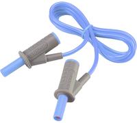 VOLTCRAFT Cordon de mesure de sécurité[Banane mâle 4 mm -Banane mâle 4 mm ] Ultra flexibles 1.00 m;bleu;MSB-501 10 A