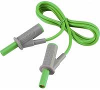 Cordon de mesure de sécurité[Banane mâle 4 mm -Banane mâle 4 mm ] Ultra flexibles 1.00 m vert MSB-501 10 A