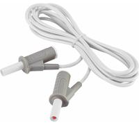 Cordon de mesure de sécurité[Banane mâle 4 mm -Banane mâle 4 mm ] Ultra flexibles 2.00 m blanc MSB-501 10 A