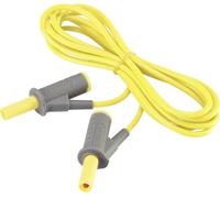 VOLTCRAFT Cordon de mesure de sécurité[Banane mâle 4 mm -Banane mâle 4 mm ] Ultra flexibles 2.00 m;jaune;MSB-501 10 A