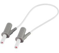 VOLTCRAFT Cordon de mesure de sécurité[Banane mâle 4 mm -Banane mâle 4 mm ] Ultra flexibles 25.00 cm;blanc;MSB-501 10 A