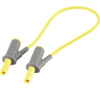 VOLTCRAFT Cordon de mesure de sécurité[Banane mâle 4 mm -Banane mâle 4 mm ] Ultra flexibles 25.00 cm;jaune;MSB-501 10 A