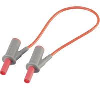 VOLTCRAFT Cordon de mesure de sécurité[Banane mâle 4 mm -Banane mâle 4 mm ] Ultra flexibles 25.00 cm;rouge;MSB-501 10 A