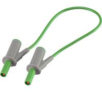 VOLTCRAFT Cordon de mesure de sécurité[Banane mâle 4 mm -Banane mâle 4 mm ] Ultra flexibles 25.00 cm;vert;MSB-501 10 A