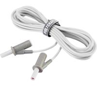 Voltcraft Cordon de mesure de sécurité MSB-501, banane mâle 4 mm/4 mm, ultra-flexibles, 5 m, blanc