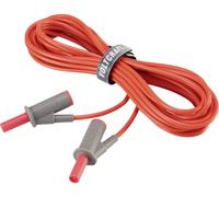 VOLTCRAFT Cordon de mesure de sécurité[Banane mâle 4 mm -Banane mâle 4 mm ] Ultra flexibles 5.00 m;rouge;MSB-501 10 A