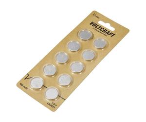 Voltcraft Knopfzelle CR 2025 3 V 10 St. 160 mAh Lithium VC-16108000 (10 pcs, CR2025, 160 mAh), Batteries + piles