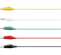 VOLTCRAFT KS-630/0.1 Set de cordons de mesure pinces crocodile pinces crocodile 0.63 m noir, rouge, jaune, vert, blanc 1 set
