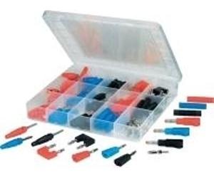 VOLTCRAFT Laborstecker Stift-Ø: 4 mm Schwarz, Rot, Blau, Silber SUBP84-03 84 Teile (93013C140)