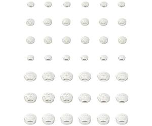 VOLTCRAFT Lot de 6 piles bouton AG1, 12 x AG3, 6 x AG4, 9 x AG10, 3 x AG12, 6 x AG13