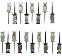 VOLTCRAFT Mini-grip-fils à pince enfichable 0.64 mm CAT I noir, rouge, marron, vert, jaune, violet, bleu, blanc, gris