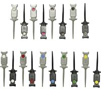 VOLTCRAFT Mini-grip-fils à pince enfichable 0.64 mm CAT I noir, rouge, marron, vert, jaune, violet, bleu, blanc, gris