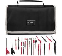 VOLTCRAFT MLSet-120 Set de cordons de mesure enfichable 4 mm, banane mâle 4 mm femelle 0.64 mm, pointe de test, enfichable 4 mm, Contact mâle 1.2 m rouge, noir