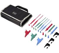VOLTCRAFT MLSet-140 Set de cordons de mesure enfichable 4 mm pince crocodile, pointe de test, enfichable 4 mm 1.5 m rouge, bleu, vert 1 pc(s)