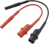 Voltcraft Cordons de mesure de sécurité MS-10-BK – banane 4 mm, pinces crocodile 10 cm noir/rouge