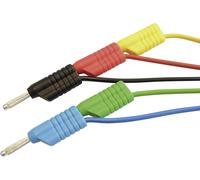 VOLTCRAFT MS 4100S Set de cordons de mesure Banane mâle 4 mm Banane mâle 4 mm 1.00 m rouge, noir, bleu, vert, jaune 1 pc(s)