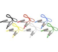 VOLTCRAFT MSB-501 Set de cordons de mesure Banane mâle 4 mm Banane mâle 4 mm 0.50 m 12 pc(s)