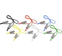 VOLTCRAFT MSB-501 Set de cordons de mesure Banane mâle 4 mm Banane mâle 4 mm 25.00 cm 12 pc(s)