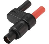 VOLTCRAFT MSC-120 Prise adaptateur BNC femelle - mâle 4 mm droit, isolé noir