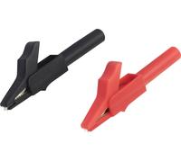 VOLTCRAFT MSK-102 Pince crocodile femelle 4 mm noir, rouge