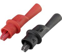 VOLTCRAFT MSK-104 Pince crocodile connecteur mâle 4 mm CAT III 1000 V, CAT IV 600 V noir, rouge