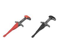 VOLTCRAFT MSK-115 Jeu de pinces crocodiles de sécurité femelle 4 mm CAT III 1000 V, CAT IV 600 V noir, rouge