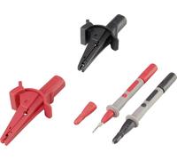 VOLTCRAFT MSS-103 Jeu de pinces crocodiles VC-8097030 femelle 4 mm CAT III 1000 V, CAT IV 600 V noir, rouge 1 set