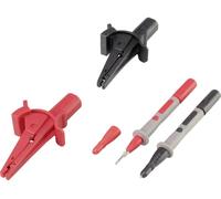 VOLTCRAFT MSS-103 Jeu de pinces crocodiles VC-8097030 femelle 4 mm CAT III 1000 V, CAT IV 600 V noir, rouge 1 set