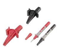 VOLTCRAFT MSS-103 Jeu de pinces crocodiles VC-8097030 femelle 4 mm CAT III 1000 V, CAT IV 600 V noir, rouge 1 set